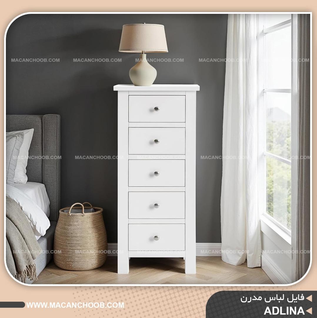 فایل لباس تمام MDF کشو ریلی پایه چوبی مدل ADLINA 